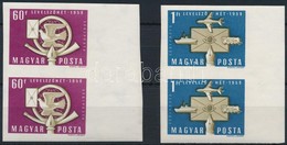 ** 1958 Levelező Hét Vágott Sor ívszéli Párokban (16.000) / Mi 1555-1556 Imperforate Set In Margin Pairs - Altri & Non Classificati