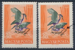 ** 1959 Madarak 30f, 'törött Lábú Gém' Tévnyomat / Mi 1595 Plate Variety - Autres & Non Classés