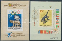** 1960-1962 Olimpia és Labdarúgó VB Vágott Blokkok (15.000) / Mi 30 + 34 Imperforate Blocks - Autres & Non Classés