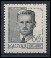 ** 1960 Arcképek 60f, Felül Láncszerű Foltok - Maratási Hibából Eredő Tévnyomat / Mi 1702  Plate Variety - Sonstige & Ohne Zuordnung