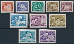 ** 1961 Várak II. Vágott Sor (16.000) / Mi 1737-1746 Imperforate Set (apró Törések / Small Creases) - Autres & Non Classés