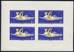 ** 1961 Vénusz-rakéta Vágott Kisív (50.000) / Mi 1758-1761 Imperforate Mini Sheet - Other & Unclassified