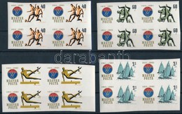 ** 1961 Vasas Sportklub Vágott Sor Négyestömbökben (20.000) / Mi 1772-1775 Imperforate Set In Blocks Of 4 - Autres & Non Classés