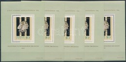 ** 1961 5 Db Liszt Ferenc Blokk (10.000) / 5 X Mi 32 Blocks - Other & Unclassified