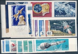 O 1961-1969 4 Klf Vágott Űrkutatás Sor (21.500) / 4 Different Imperforate Space Exploration Sets - Autres & Non Classés