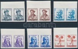 ** 1962 Évfordulók - Események ívszéli Vágott Sor Párokban (27.000) / Complete Imperforate Margin Set In Pairs (törések, - Autres & Non Classés