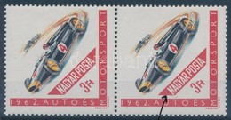** 1962 Motorsport 3Ft Pár, Fehér Folt Az M Betűn (7.000) / Mi 1897 Plate Variety - Autres & Non Classés