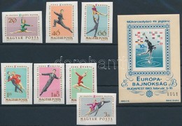 ** 1963 Műkorcsolyázó és Jégtánc EB Vágott Sor és Vágott Blokk (20.000) / Mi 1898-1904 + 37 Imperforate Set And Block - Other & Unclassified