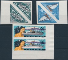 ** 1963 Siófok Vágott Sor ívszéli Fordított állású Párokban (8.000) / Mi 1938-1940 Imperforate  Tete Beche Corner Pairs - Other & Unclassified