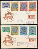 1964 Halasi Csipke Vágott Sor 2 Db FDC-n Szíriába / Mi 2000-2007 Imperforate Set On 2 FDCs - Autres & Non Classés