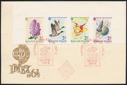 1964 Bélyegnap Vágott ívszéli Négyescsík FDC-n / Mi 2053-2056 Imperforate Stripe Of 4 On FDC - Autres & Non Classés