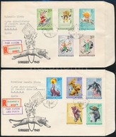 1965 Cirkusz Vágott Sor 2 Db FDC-n Szíriába / Mi 2141-2150 Imperforate Set On 2 FDCs - Autres & Non Classés