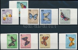 ** 1966 Lepke II. ívszéli Vágott Sor / Mi 2201-2209 Imperforate Set - Autres & Non Classés