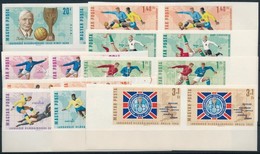 ** 1966 2 Db Labdarúgó VB Vágott Sor, Javarészt Párokban (8.000) / 2 X Mi 2242-2250 Imperforate Set - Autres & Non Classés