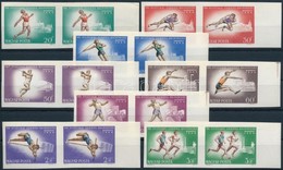 ** 1966 Atlétika EB Vágott Sor ívszéli Párokban (7.000) / Mi 2262-2269 Imperforate Set In Margin Pairs - Other & Unclassified