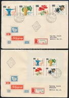 1966 Bélyegnap Vágott Négyescsík és Blokk 2 Db FDC-n / Mi 2271-2274 + Block 55 Imperforate On 2 FDCs - Autres & Non Classés