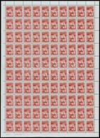 ** 1966 Repülő 20f Teljes ív Tévnyomattal / Mi 2280 Complete Sheet With Plate Variety - Autres & Non Classés