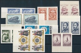 ** 1968 Évfordulók-események Vágott Sor ívszéli Párokban (24.000) / 9 Different Imperforate Stamps In Margin Pairs - Other & Unclassified