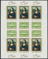 ** 1974 Mona Lisa Vágott Teljes ív (30.000) / Mi 2940 Complete Imperforate Sheet - Other & Unclassified