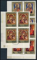 O 1975 Festmények Vágott Sor ívsarki 4-es Tömbökben (14.000) / Mi 3081-3087 Imperforate Set In Blocks Of 4 - Autres & Non Classés