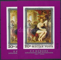 ** 1977 2 Db Festmény Rubens Vágott Blokk (19.000) / 2 X Mi 123 Imperforate Blocks - Other & Unclassified