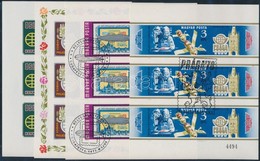 O 1977-1980 4 Klf Vágott Kisív (15.000) / 4 Different Imperforate Mini Sheets - Altri & Non Classificati