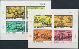 ** 1978 Történelmi Vitorláshajók Vágott Blokkpár (15.000) / Mi 131-132 Imperforate Blocks - Autres & Non Classés