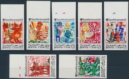 ** 1979 Nemzetközi Gyermekév (II.) ívszéli Vágott Sor / Mi 3397-3403 Imperforate Margin Set (1Ft Törés, 3Ft Ujjlenyomat  - Sonstige & Ohne Zuordnung