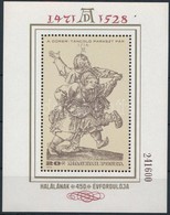 ** 1979 Festmény Dürer Blokk, A Sorszámból A 2-es Beljebb Tolódott / Mi Block 136, Plate Variety - Autres & Non Classés