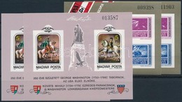 ** 1981-1982 2 Db WIPA és 2 Db Washington Vágott Blokk (15.000) / 2 X Mi 150, 158 Imperforate Blocks - Autres & Non Classés