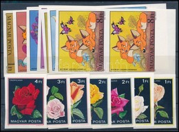 ** 1982 Rózsák Vágott Sor + 2 Db Mese Vágott Sor, Javarészt Párokban (14.500) / Mi 3548-3554 + 2 X 3580-3586 Imperforate - Andere & Zonder Classificatie