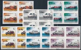 ** 1986 100 éves Az Autó Vágott Sor 4-es Tömbökben (18.000) / Mi 3828-3833 Imperforate Blocks Of 4 - Andere & Zonder Classificatie