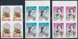 ** 1989 Fogathajtó VB és Bélyegnap Vágott 4-es Tömbök (21.200) / Mi 4047-4049 Imperforate Blocks Of 4 - Andere & Zonder Classificatie