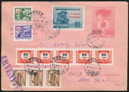 1987 Díjjegyes Levél 5.40Ft Portóval / PS-cover With 5,40Ft Postage Due - Autres & Non Classés