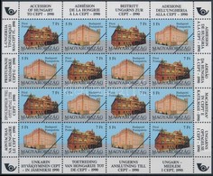 1991 Magyarország Csatlakozása A CEPT-hez Kisív MINTA (20.000) / Mi 4131-4132 Complete Sheet SPECIMEN - Autres & Non Classés