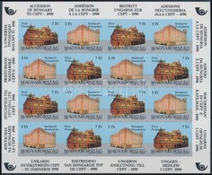 ** 1991 Magyarország Csatlakozása A CEPT-hez Vágott Kisív (50.000) / Mi 4131-4132 Imperforate Complete Sheet - Andere & Zonder Classificatie