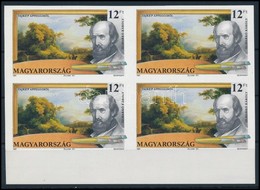 ** 1991 Markó Károly ívszéli Vágott Négyes Tömb (8.800) / Mi 4148 Imperforate Margin Block Of 4 - Sonstige & Ohne Zuordnung