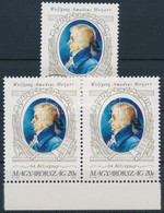 ** 1991 Mozart 20Ft ívszéli Pár A Középrész Eltolódásával + Támpéldány (60.000) / Mi 4159 Pair With Shifted Middle Part - Andere & Zonder Classificatie