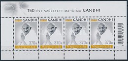 ** 2019 150 éve Született Gandhi Kisív / Mini Sheet - Sonstige & Ohne Zuordnung