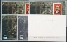 ** 1996/22 A Forradalom 40. évfordulója 5 Db-os Emlékív Garnitúra, Azonos Sorszámvégződéssel (65.000) / Souvenir Sheet C - Sonstige & Ohne Zuordnung