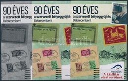 ** 2015 90 éves A Szervezett Bélyeggyűjtés Debrecenben 3 Db-os Emlékív Szett / Souvenir Sheet Set - Other & Unclassified