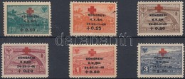 ** O 1946 Vöröskereszt Kongresszus Mi 385-390, Mi 385 Pecsételt - Autres & Non Classés