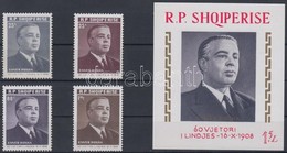 ** 1968 Enver Hoxha Sor Mi 1315-1318 + Blokk Mi 34 - Autres & Non Classés