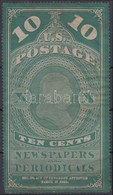 (*) 1865 10c Hírlapbélyeg / Mi 2a Newspaper Stamp (Mi EUR 200,-) (gyűrött, Sarokhiba / Creases, Missing Corner) - Autres & Non Classés