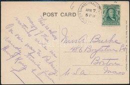 1906 Konzuli Képeslap Kínából Bostonba / Consular Postcard From China To Boston 'SHANGHAI CHINA U.S. POSTAL AGENCY' - Other & Unclassified