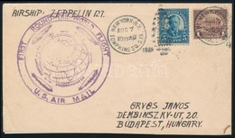 1929 Zeppelin Világ Körüli útja Levél Budapestre / Round The World Flight Cover To Hungary - Altri & Non Classificati