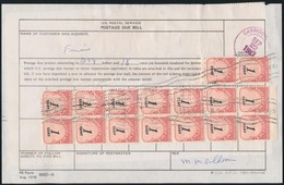 1983 Postai Portódíj Lerovás 16 Db + 40 Db Portó Bélyeggel / Postage Due Bill With 16 + 40 Postage Due Stamps - Andere & Zonder Classificatie