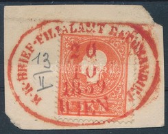 1858 5kr Piros / Red 'K.K. BRIEF-FILIALAMT RECOMMANDIERT WIEN' - Autres & Non Classés