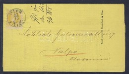 1868 Dekoratív Nyomtatvány Kék 'WIEN FILIALE' 'SIKLÓS' - 'VALPO' - Other & Unclassified