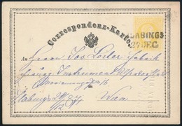 1871 Díjjegyes Levelezőlap / PS-card 'ZLABINGS' - Sonstige & Ohne Zuordnung